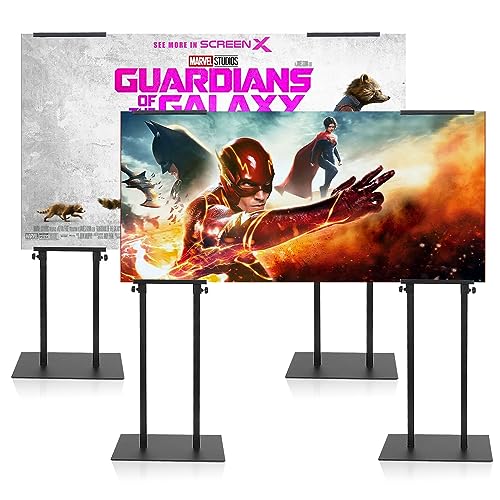 Heavy Duty Poster Stand with Non-Slip Mat Base, Adjustable Pedestal Sign Stand Up to 78 inch, Double Side Floor Banner Stand for Board & Foam Display