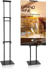 Heavy Duty Poster Stand with Non-Slip Mat Base, Adjustable Pedestal Sign Stand Up to 78 inch, Double Side Floor Banner Stand for Board & Foam Display